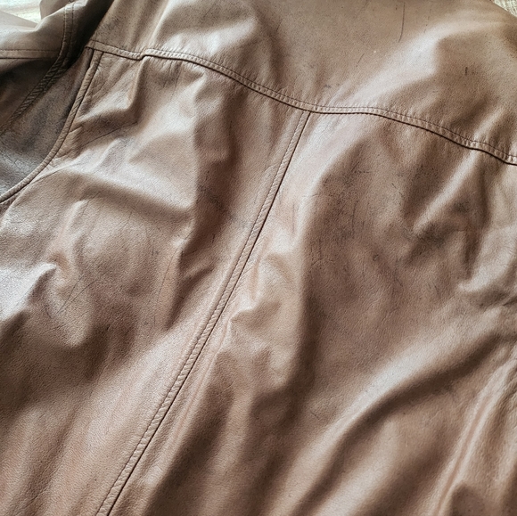 Wilson Brown Leather Bomber Jacket - Picture 6 of 6